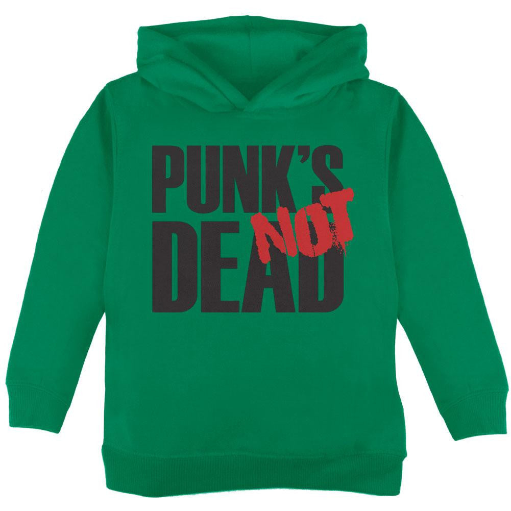 Punk's NOT Dead V1 Green Toddler Hoodie Toddler Hoodies Old Glory 2T Green