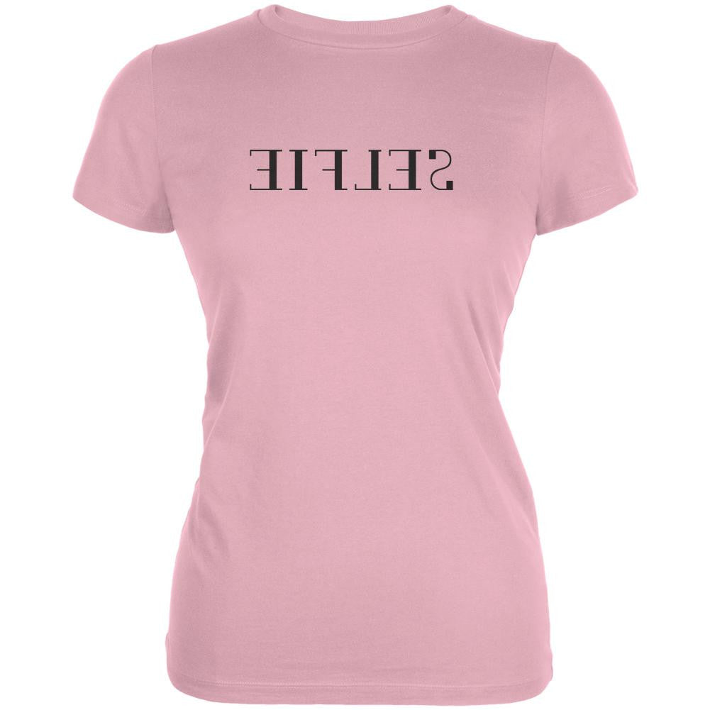 Selfie Pink Juniors Soft T-Shirt Juniors T-Shirts Old Glory 2XL Pink