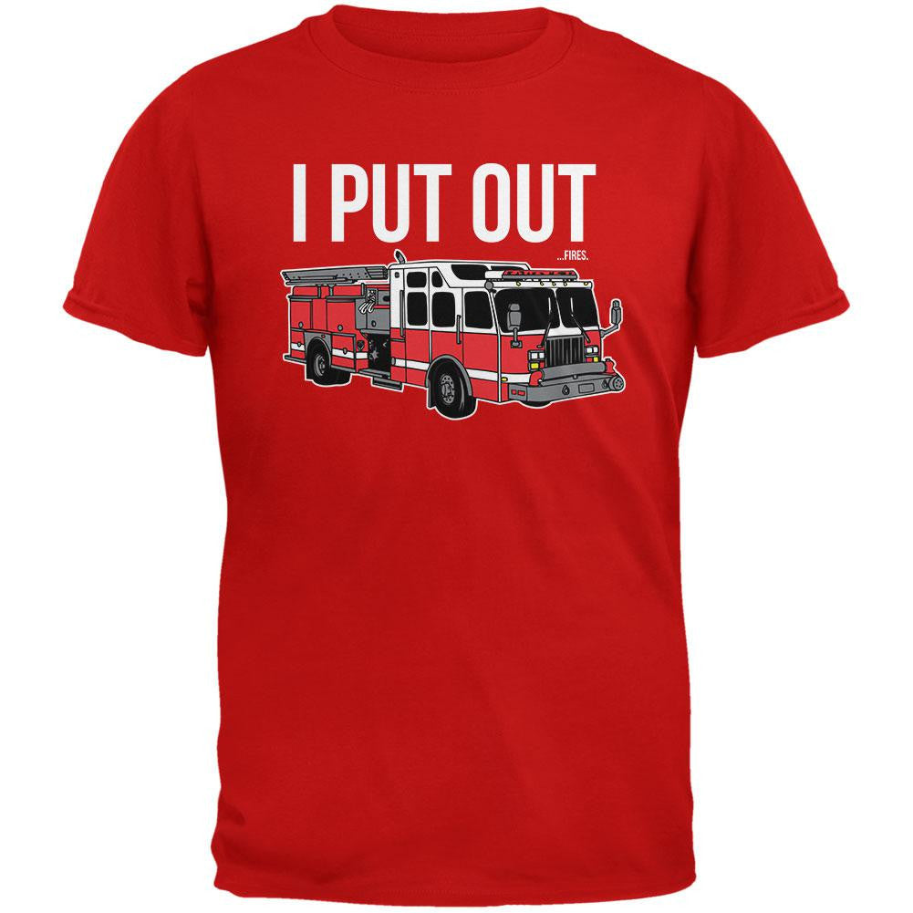 I Put Out ...Fires Red Adult T-Shirt Men's T-Shirts Old Glory 2XL Red