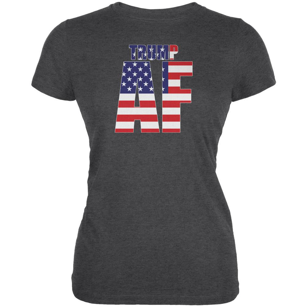 Election 2016 Donald Trump AF Dark Heather Juniors Soft T-Shirt Juniors T-Shirts Old Glory 2XL Grey