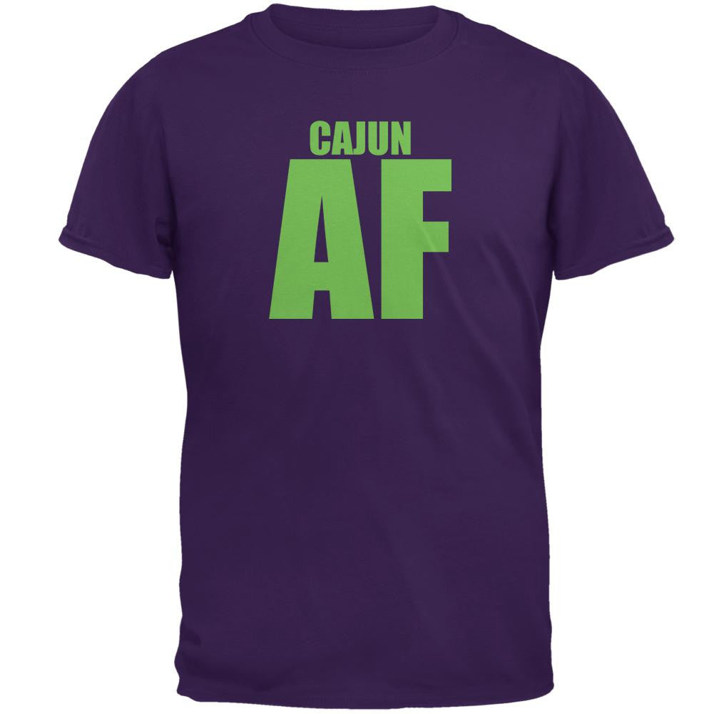 Mardi Gras Cajun AF Purple Adult T-Shirt Men's T-Shirts Old Glory 2XL Purple
