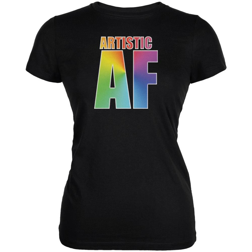 Artistic AF Black Juniors Soft T-Shirt Juniors T-Shirts Old Glory 2XL Black