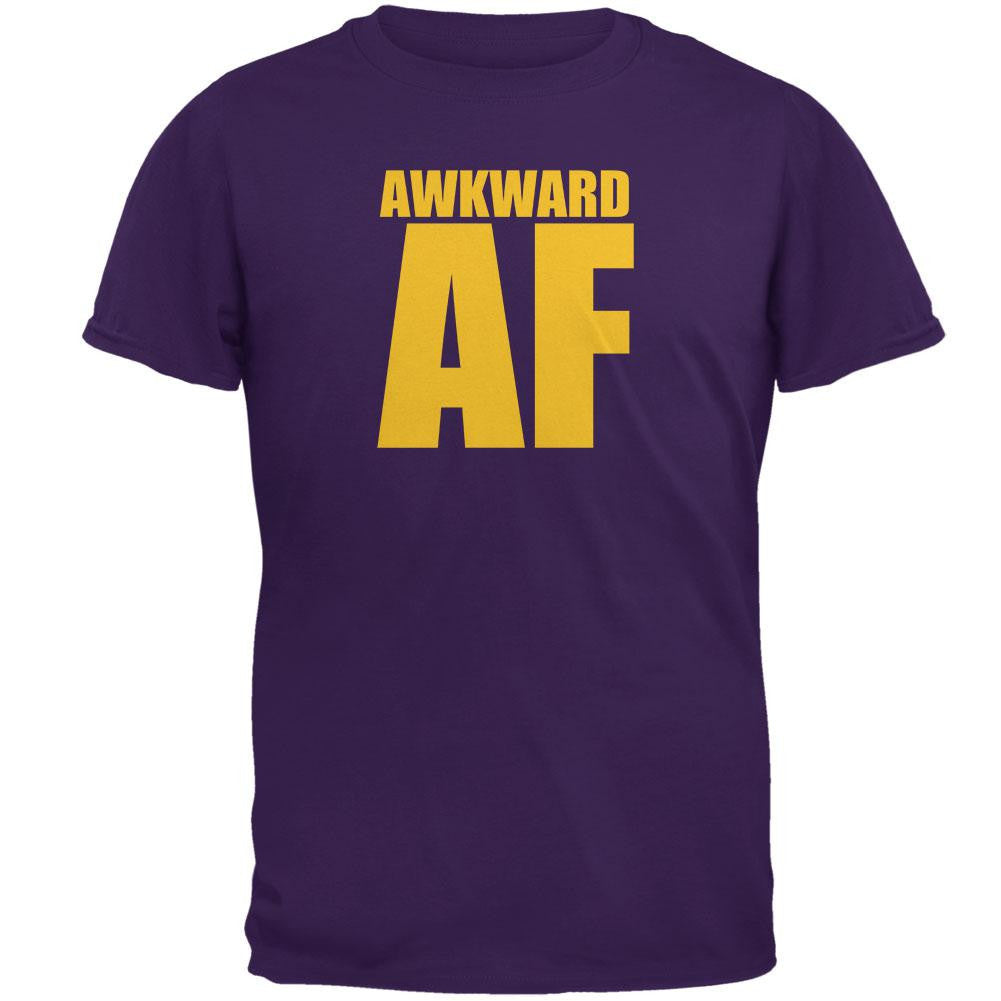 Awkward AF Purple Adult T-Shirt Men's T-Shirts Old Glory 2XL Purple