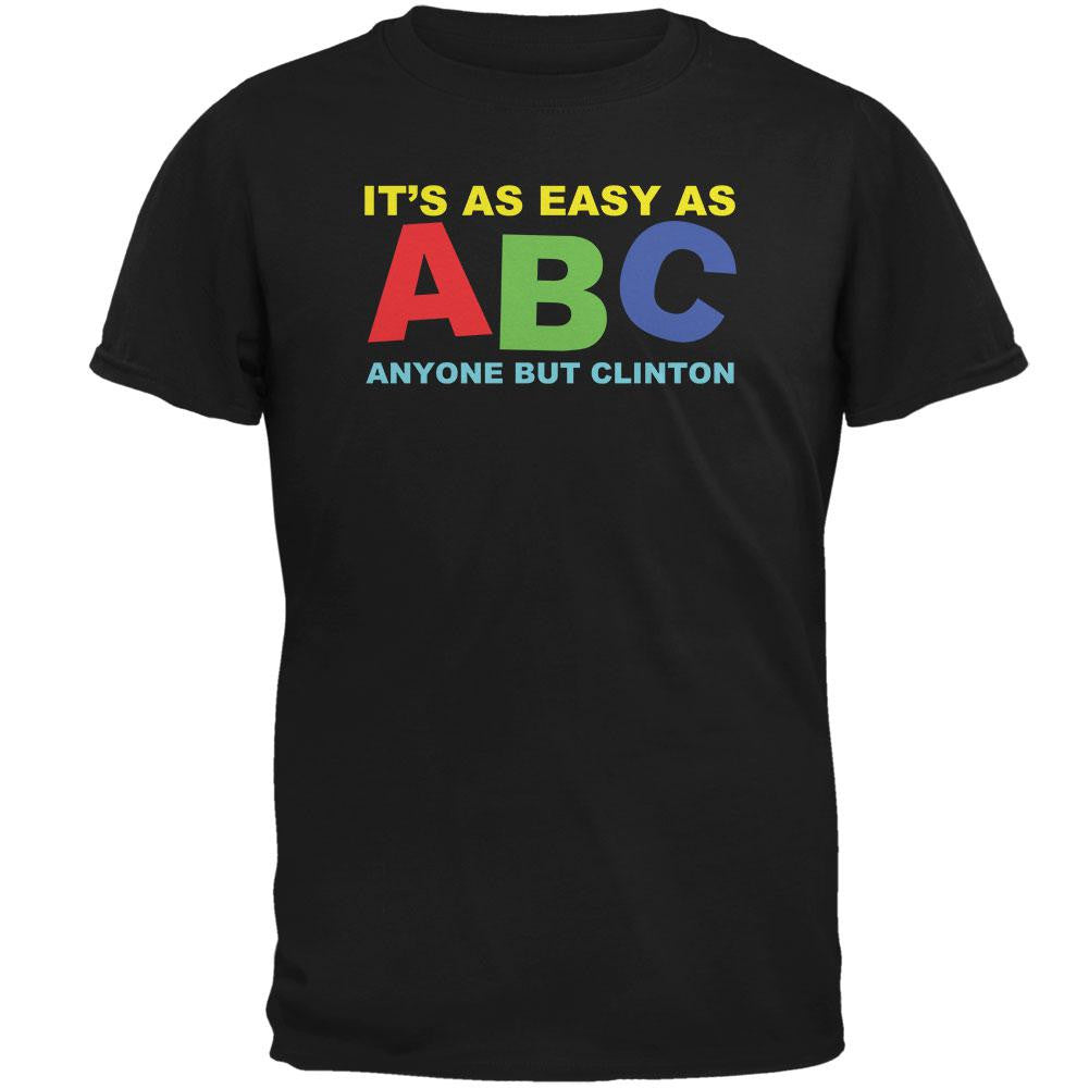 Election 2016 Trump Anyone But Clinton Palin Black Adult T-Shirt Men's T-Shirts Old Glory 2XL Black