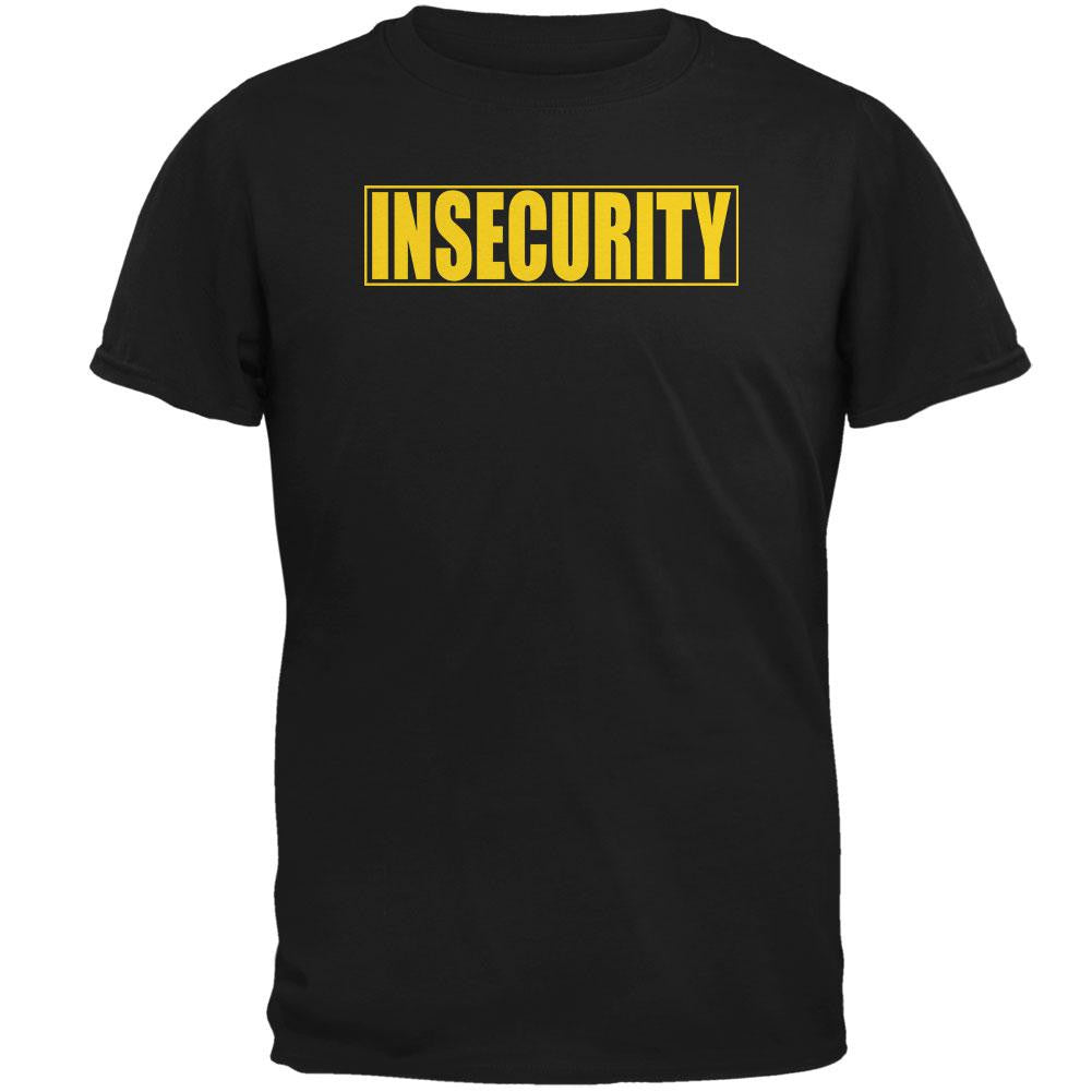 Insecure Security Guard Funny Costume Black Adult T-Shirt Men's T-Shirts Old Glory 2XL Black