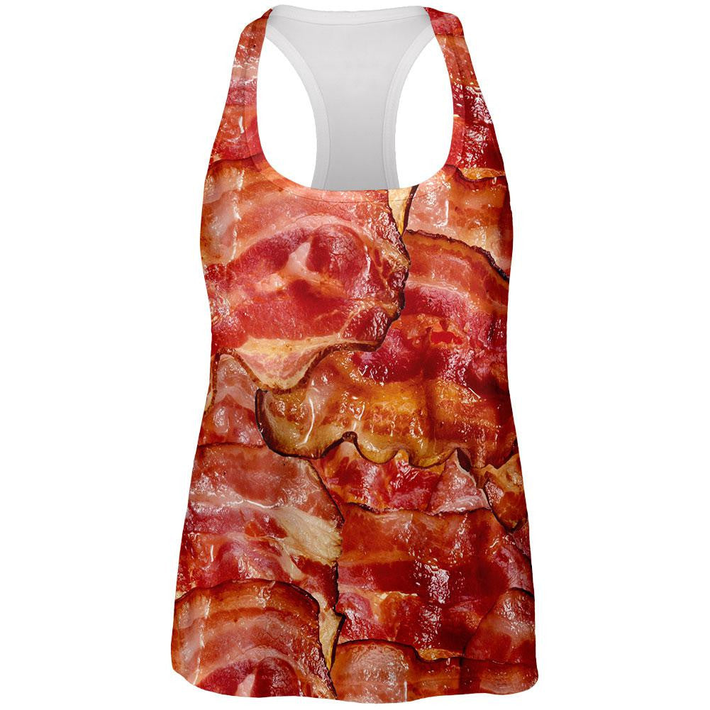 Bacon All Over Womens Racerback Tank Top Women's Tank Tops Old Glory 2XL Multi