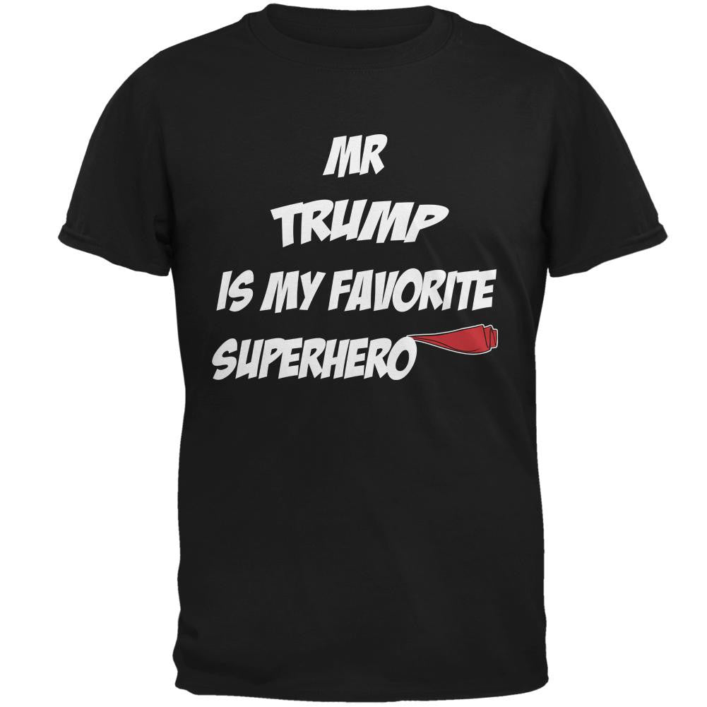 Election 2016 Trump is My Superhero Black Adult T-Shirt Men's T-Shirts Old Glory 2XL Black