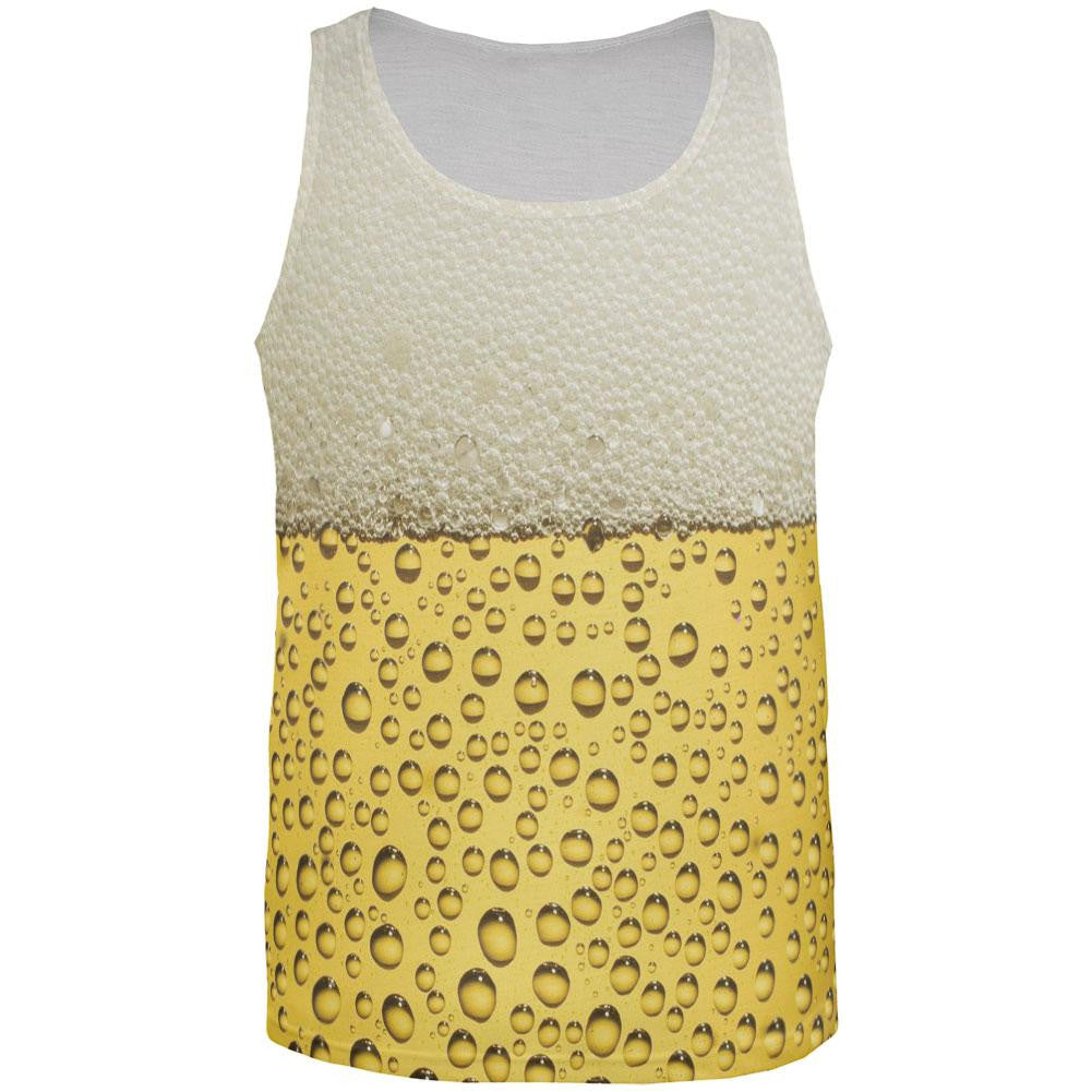 Beer Foam All Over Adult Tank Top Men's Tank Tops Old Glory SM Multi