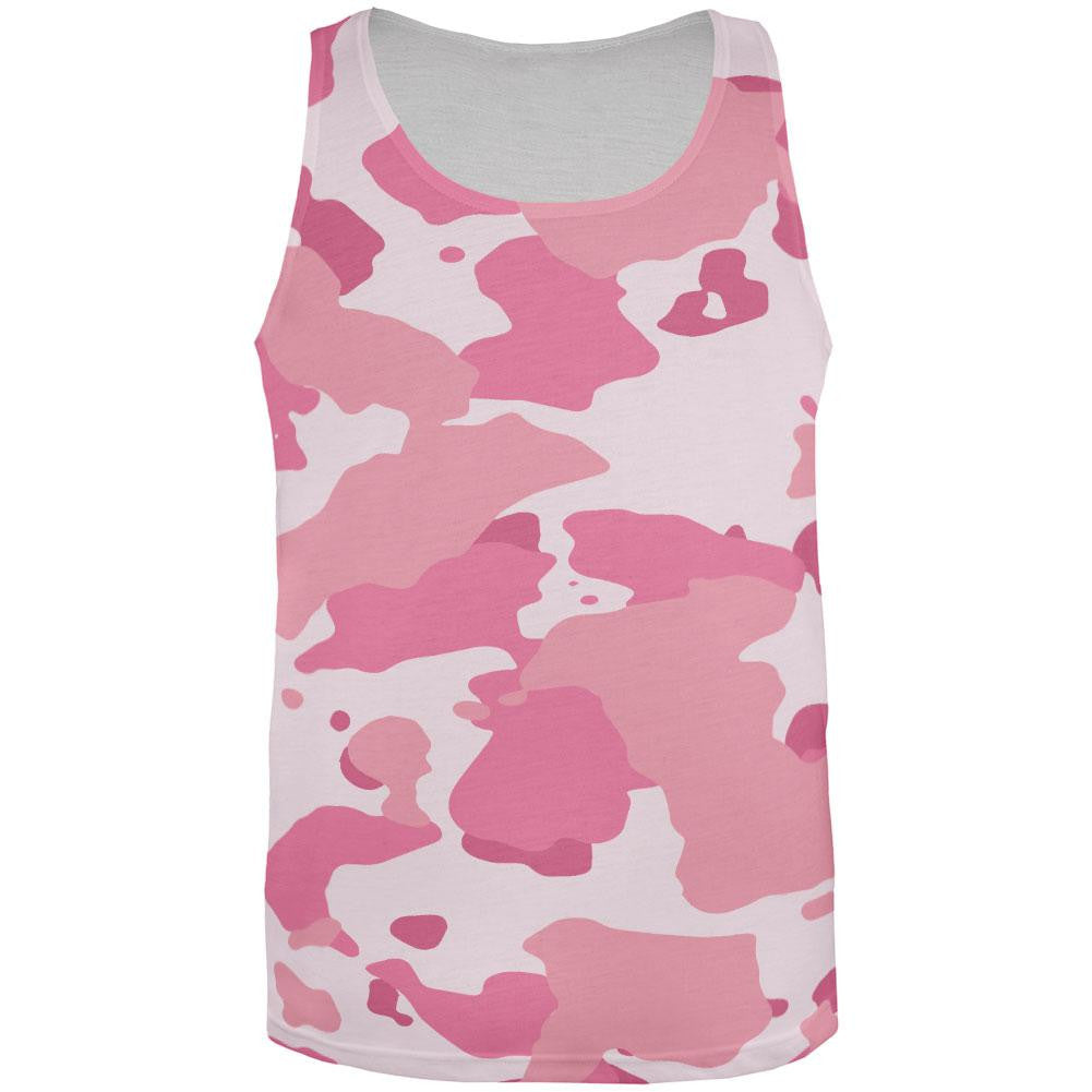 Pink Camo All Over Adult Tank Top Men's Tank Tops Old Glory 2XL Multi
