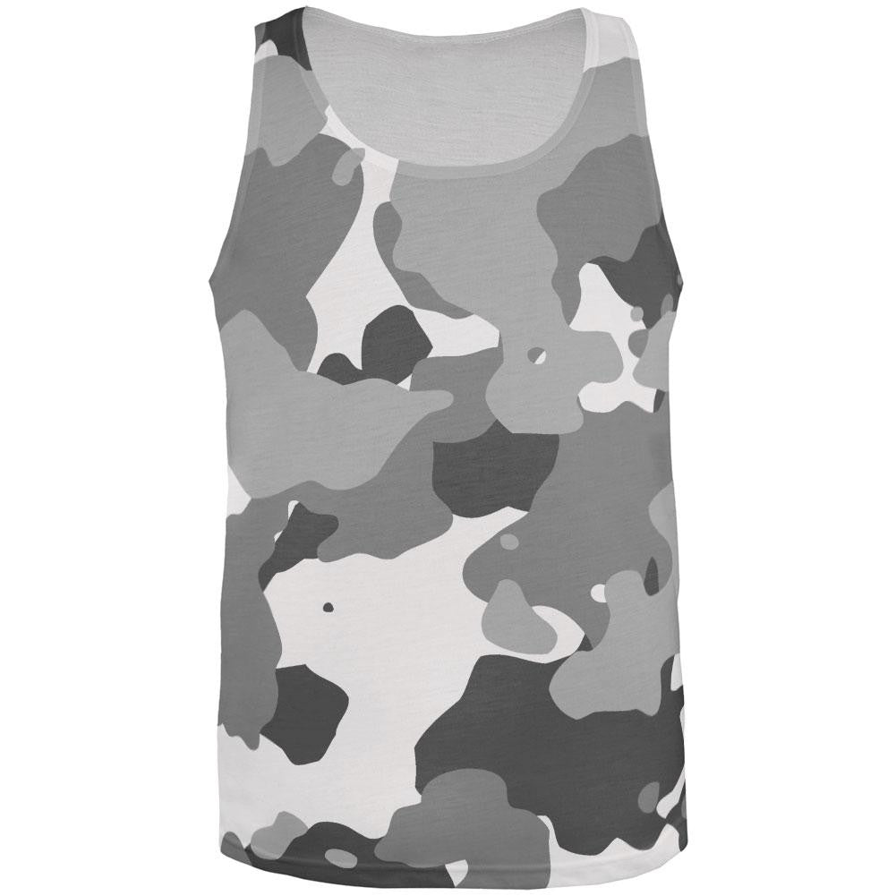 Grey Camo All Over Adult Tank Top Men's Tank Tops Old Glory 2XL Multi