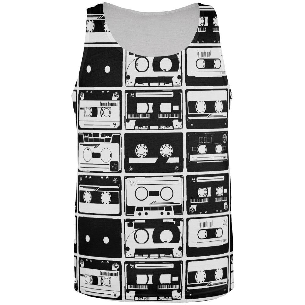 Cassette Tape All Over Adult Tank Top Men's Tank Tops Old Glory 2XL Multi