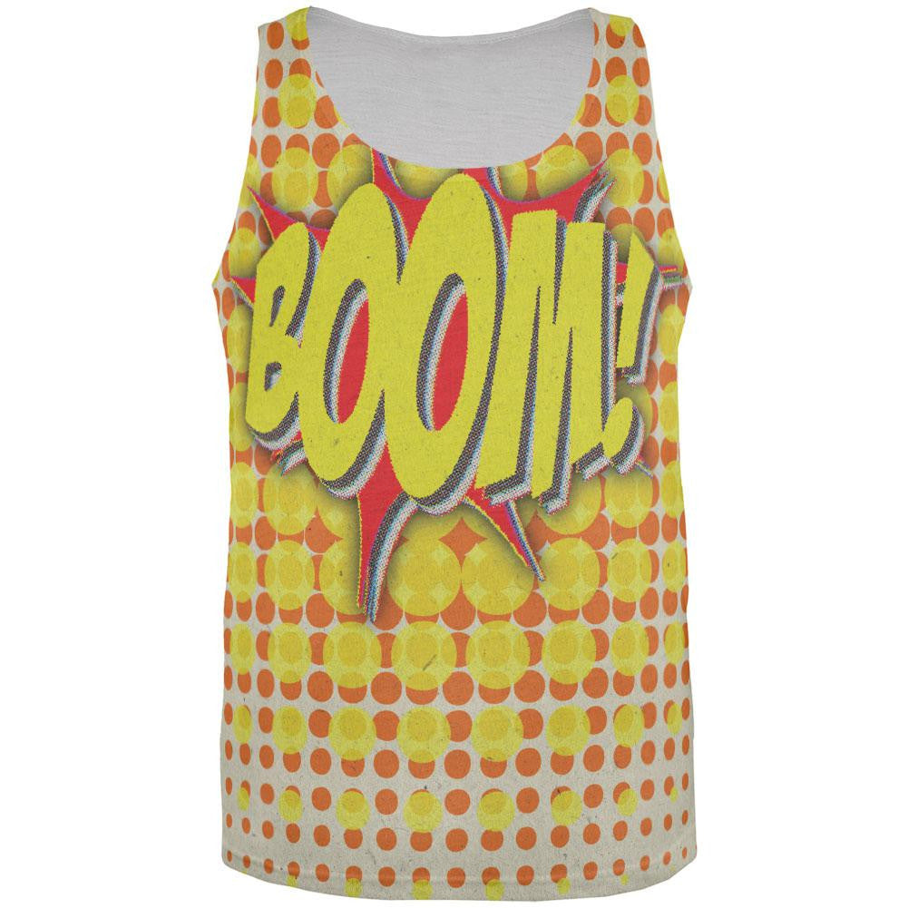 BOOM Comic Book Super Hero All Over Adult Tank Top Men's Tank Tops Old Glory SM Multi