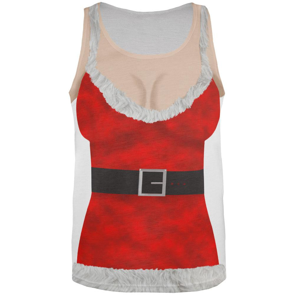 Christmas Sexy Mrs. Claus All Over Adult Tank Top Men's Tank Tops Old Glory 2XL Multi