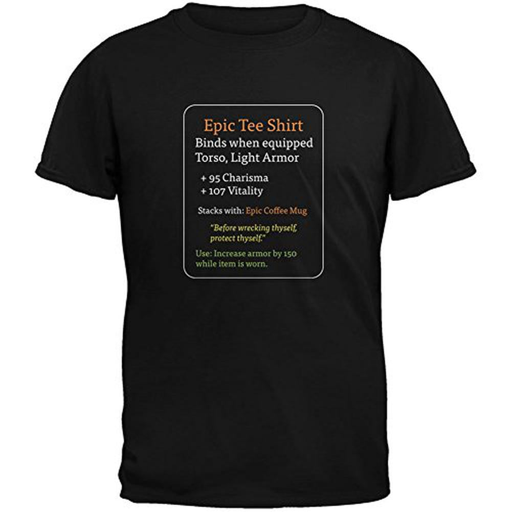RPG Epic Tee Shirt Black Adult T-Shirt Men's T-Shirts Old Glory SM Black