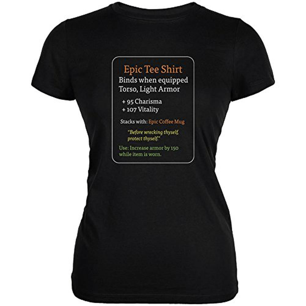 RPG Epic Tee Shirt Black Juniors Soft T-Shirt Juniors T-Shirts Old Glory SM Black
