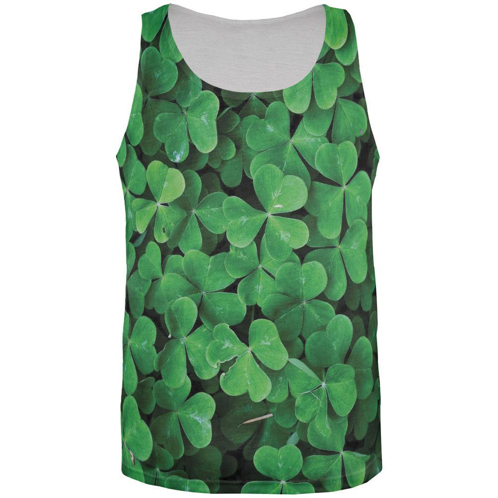 Shamrocks All Over Adult Tank Top Men's Tank Tops Old Glory 2XL Multi