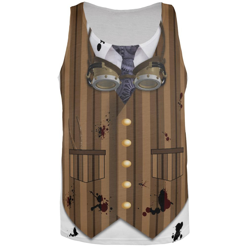 Halloween Steam Punk Engineer Costume All Over Adult Tank Top Men's Tank Tops Old Glory 2XL Multi