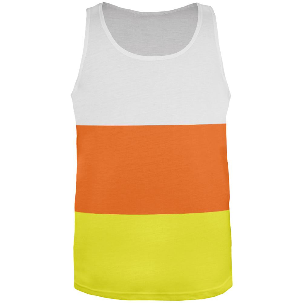 Halloween Candy Corn Costume All Over Adult Tank Top Men's Tank Tops Old Glory 2XL Multi