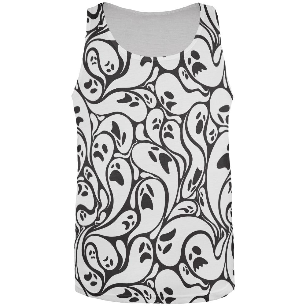 Halloween Ghosts All Over Adult Tank Top Men's Tank Tops Old Glory 2XL Multi