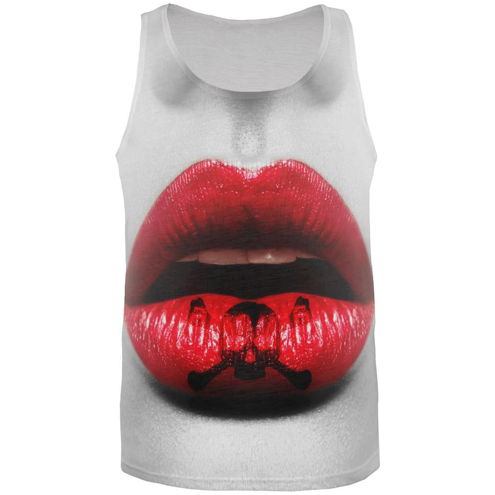 Halloween Kiss Of Death All Over Adult Tank Top Men's Tank Tops Old Glory SM Multi