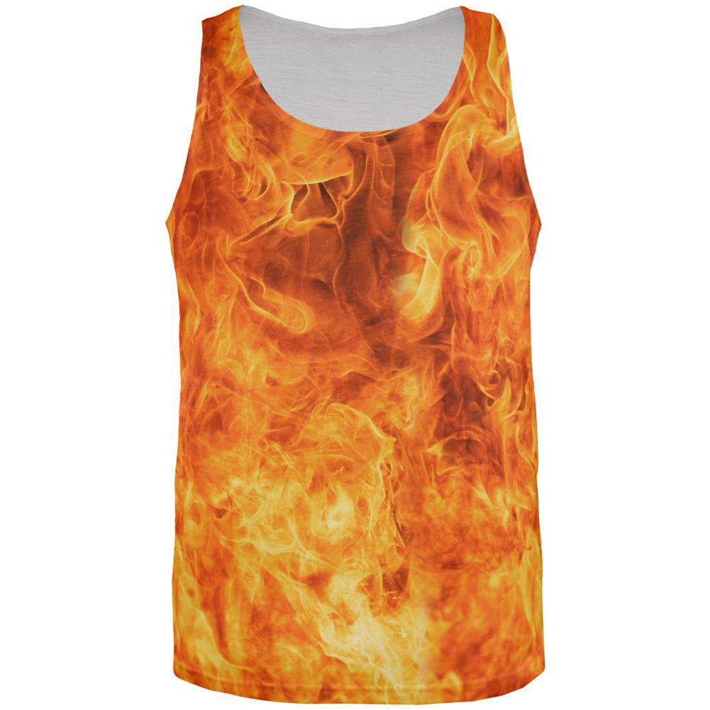 Flames All Over Adult Tank Top Men's Tank Tops Old Glory 2XL Multi