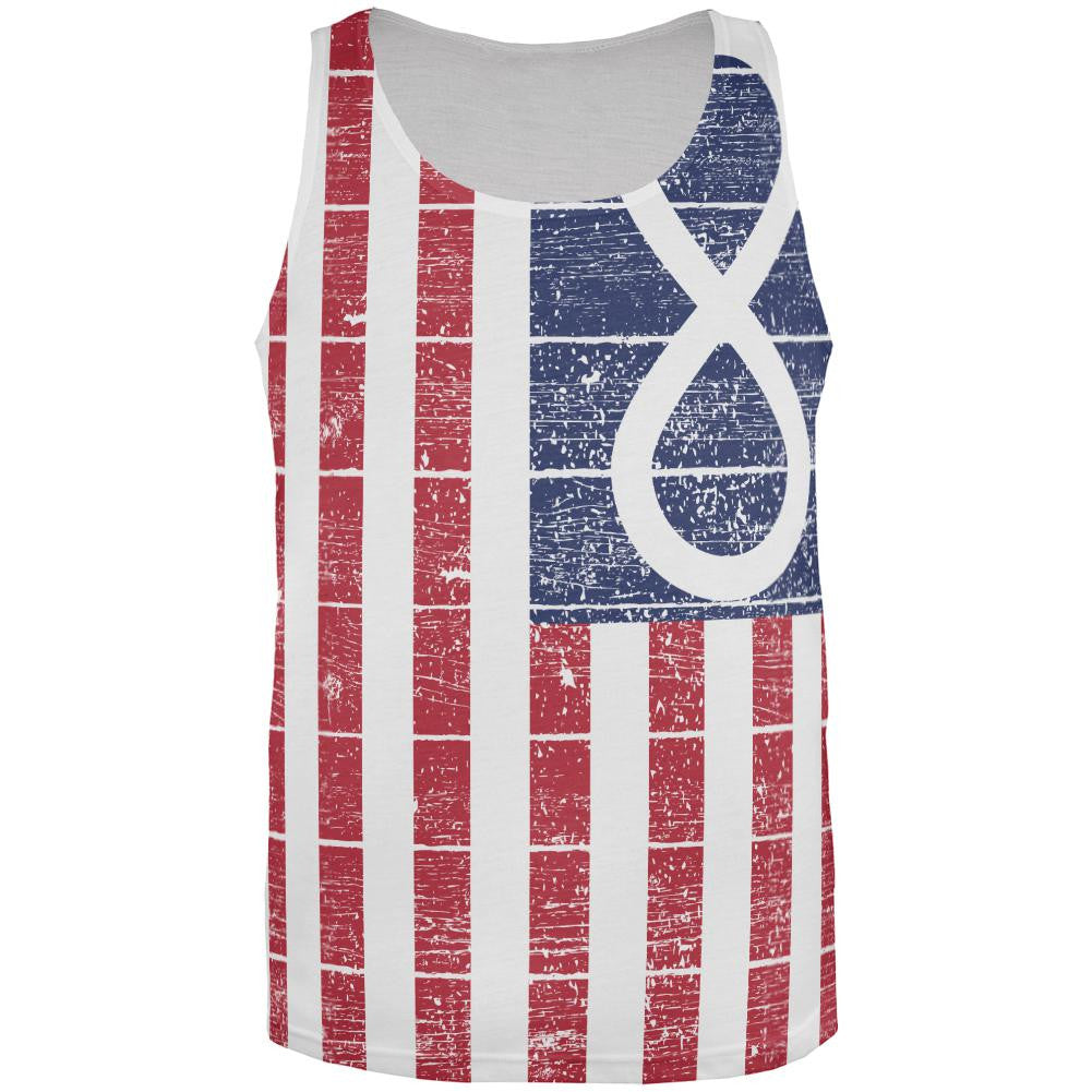 American Metis Flag All Over Adult Tank Top Men's Tank Tops Old Glory 2XL Multi