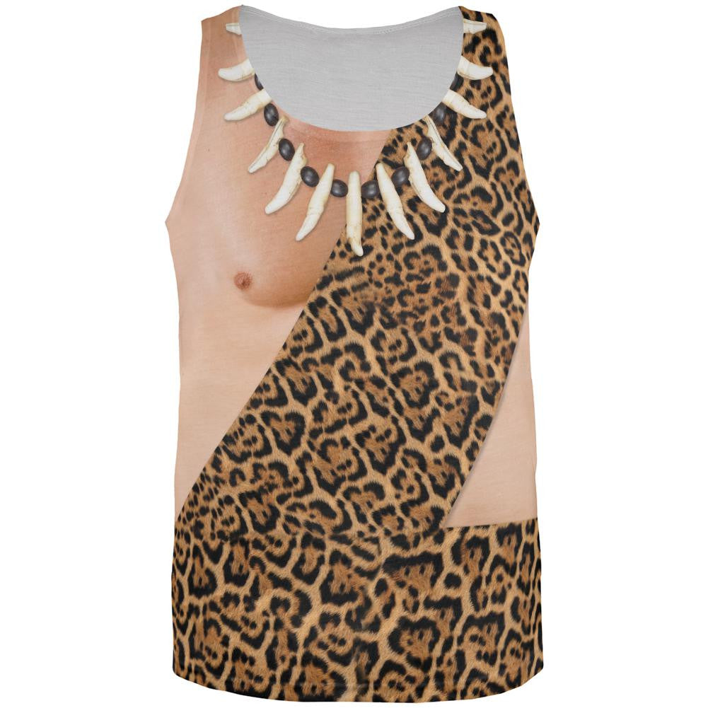 Halloween Costume Caveman Costume All Over Adult Tank Top Men's Tank Tops Old Glory 2XL Multi