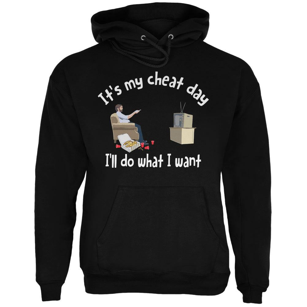 It's My Cheat Day I'll Do What I Want Black Adult Hoodie Men's Hoodies Old Glory SM Black