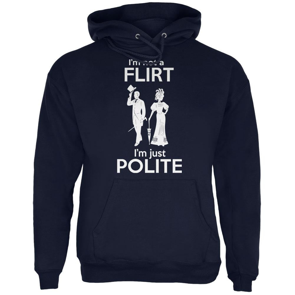 Polite Flirt Navy Adult Hoodie Men's Hoodies Old Glory 2XL Blue