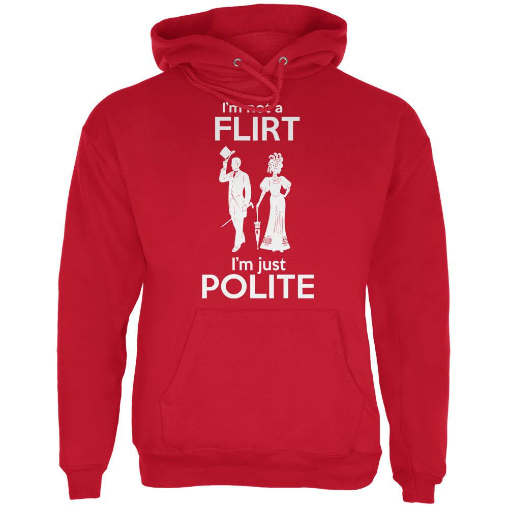 Polite Flirt Red Adult Hoodie Men's Hoodies Old Glory 2XL Red