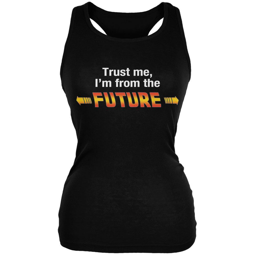 Trust Me Im from the Future Black Juniors Soft Tank Top Juniors Tank Tops Old Glory 2XL Black