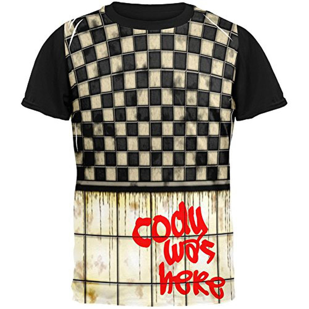 CODY Was Here Graffiti Adult Black Back T-Shirt Men's T-Shirts Old Glory SM Multi