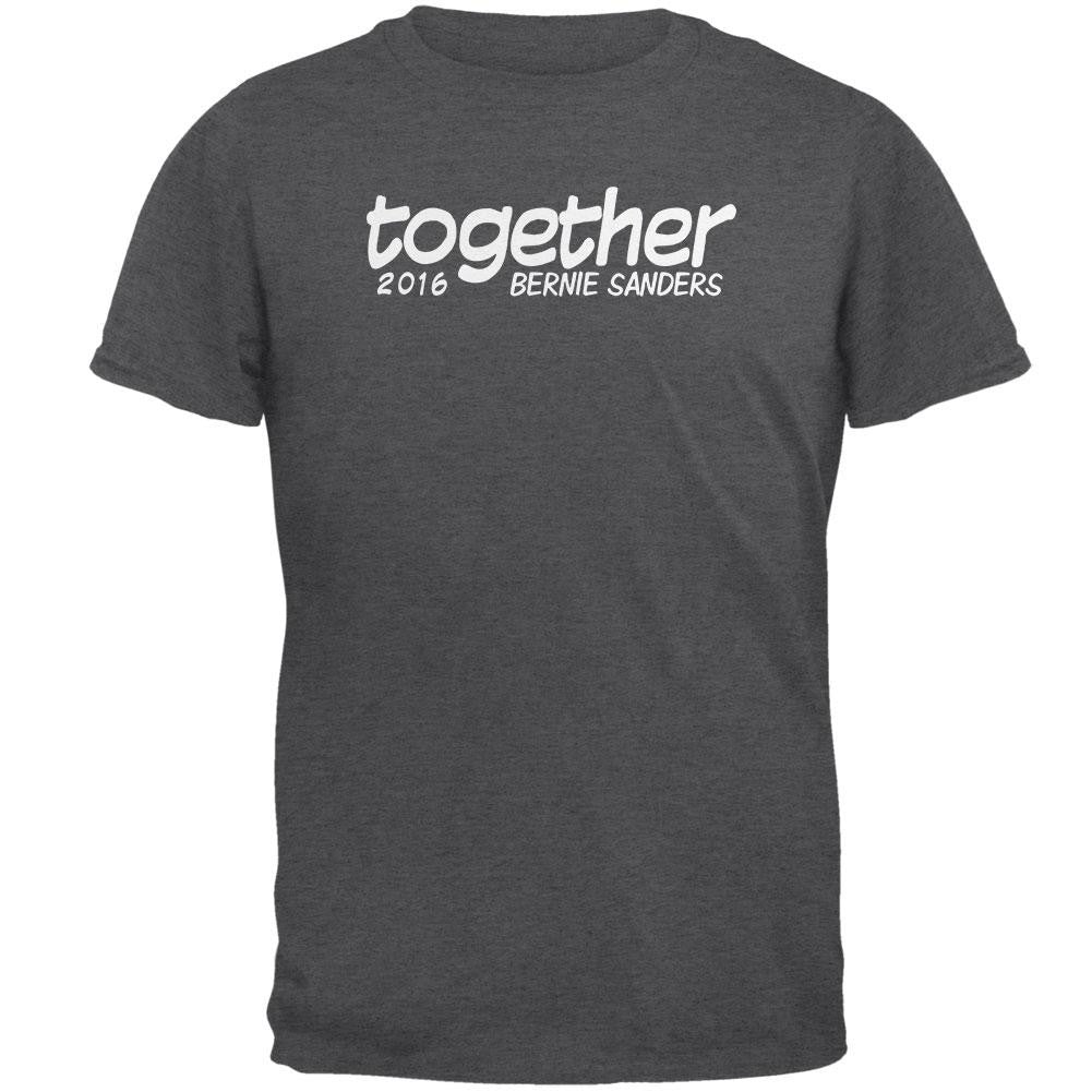 Election Bernie Sanders 2016 Together Dark Heather Adult T-Shirt Men's T-Shirts Old Glory 2XL Grey