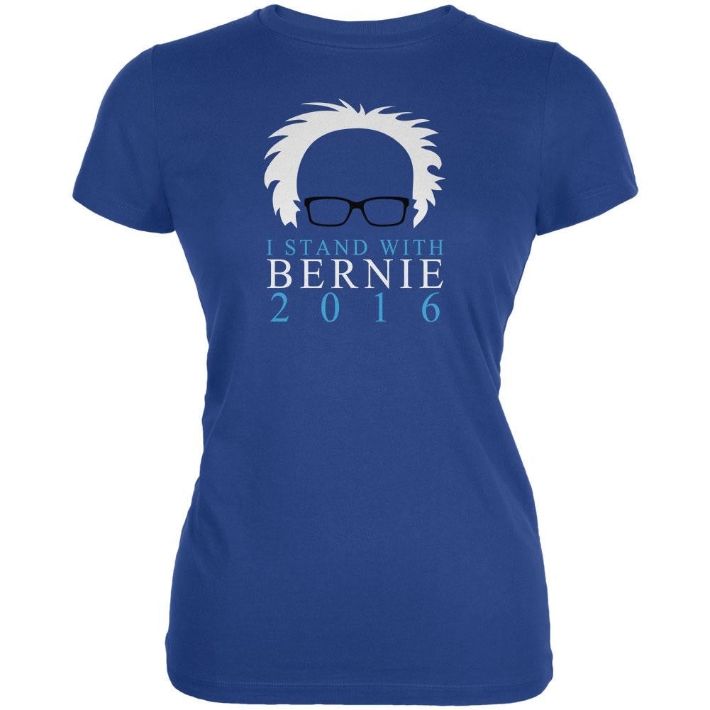 Election I Stand With Bernie Sanders 2016 Royal Juniors Soft T-Shirt Juniors T-Shirts Old Glory 2XL Blue