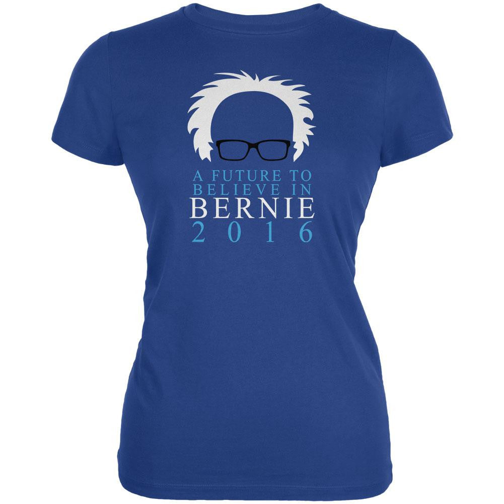 Election Bernie Sanders Future To Believe In Royal Juniors Soft T-Shirt Juniors T-Shirts Old Glory 2XL Blue