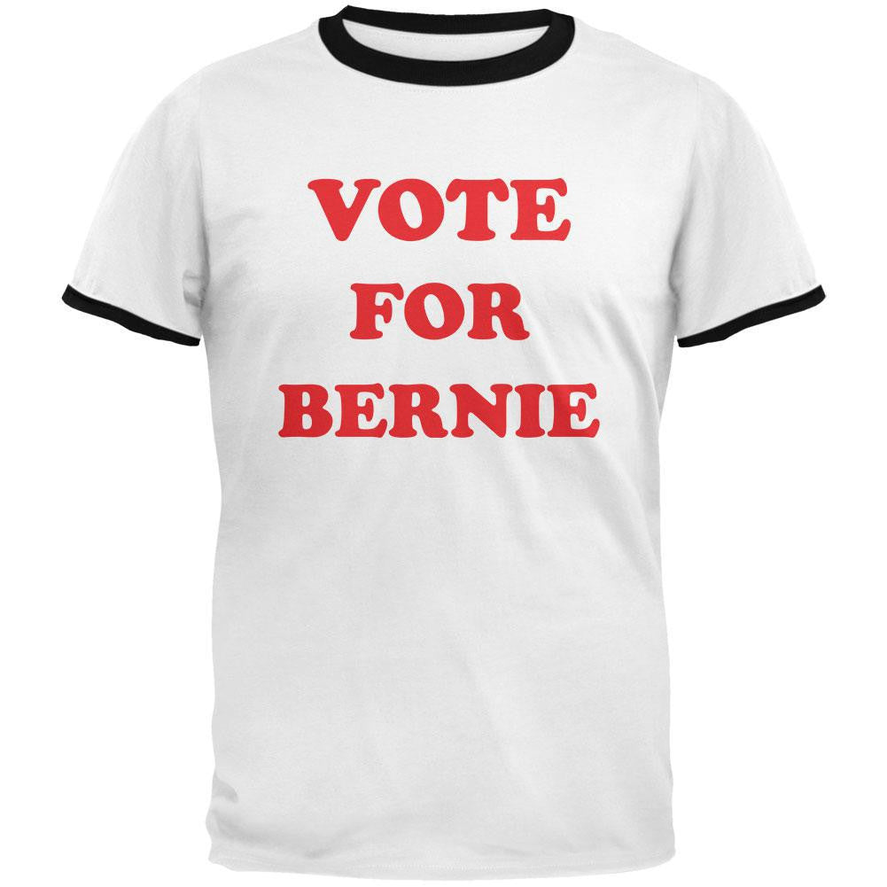 Election 2016 Sanders Vote for Bernie Pedro White-Black Men's Ringer T-Shirt Men's T-Shirts Old Glory 2XL Multi