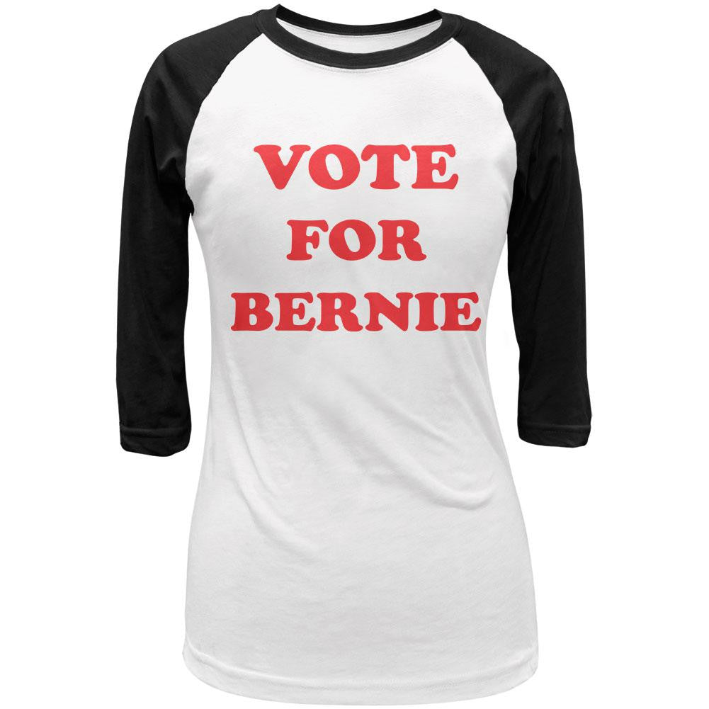 Election 2016 Sanders Vote for Bernie Pedro Juniors Raglan T-Shirt Juniors Raglans Old Glory LG Multi