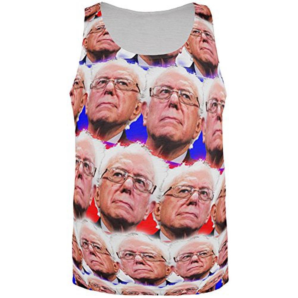 Election Bernie Sanders Face the Future 2016 All Over Adult Tank Top Men's Tank Tops Old Glory 2XL Multi