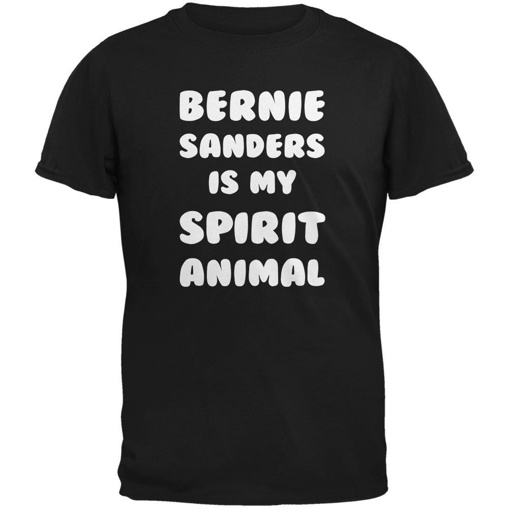 Election 2016 My Spirit Animal Bernie Sanders Black Adult T-Shirt Men's T-Shirts Old Glory 2XL Black
