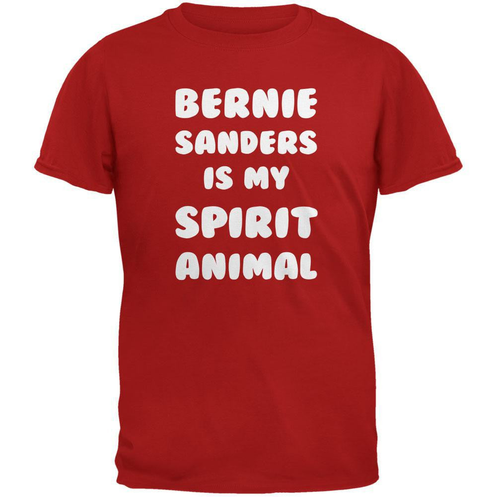 Election 2016 My Spirit Animal Bernie Sanders Red Adult T-Shirt Men's T-Shirts Old Glory 2XL Red