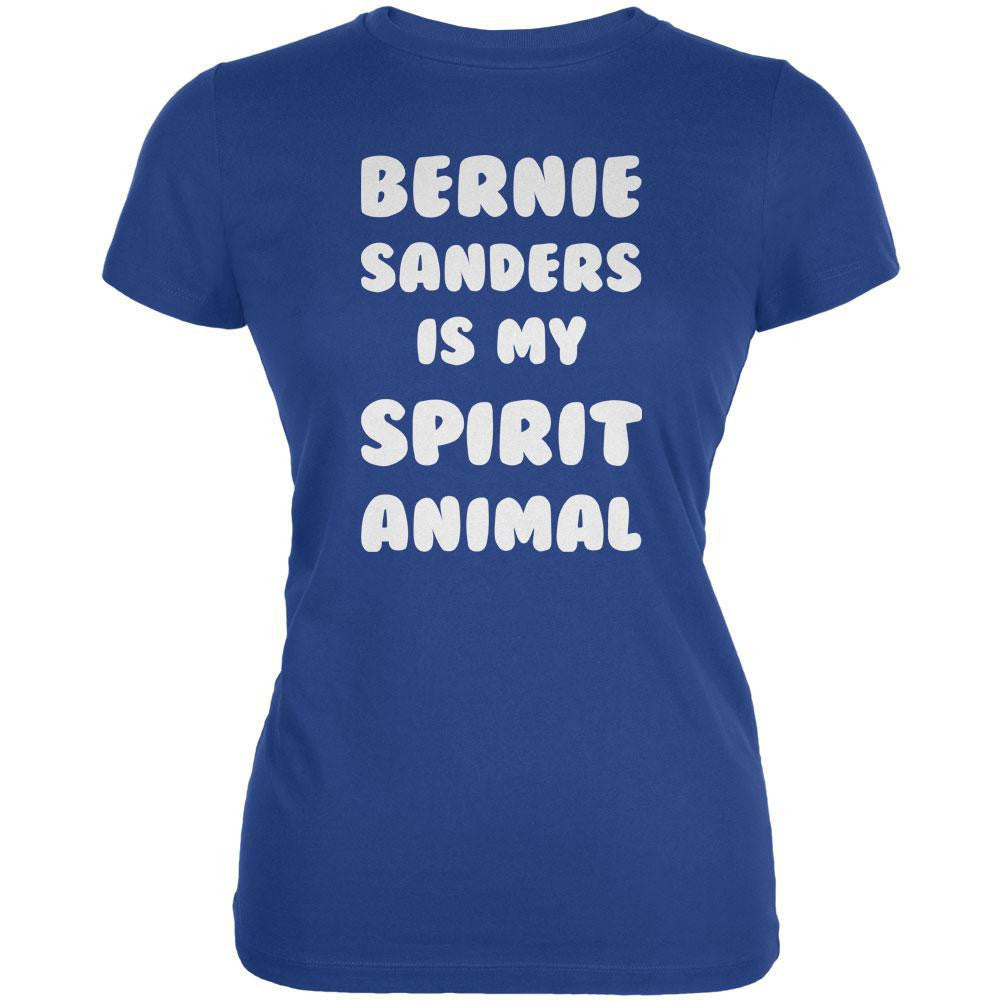 Election 2016 My Spirit Animal Bernie Sanders Royal Juniors Soft T-Shirt Juniors T-Shirts Old Glory 2XL Blue