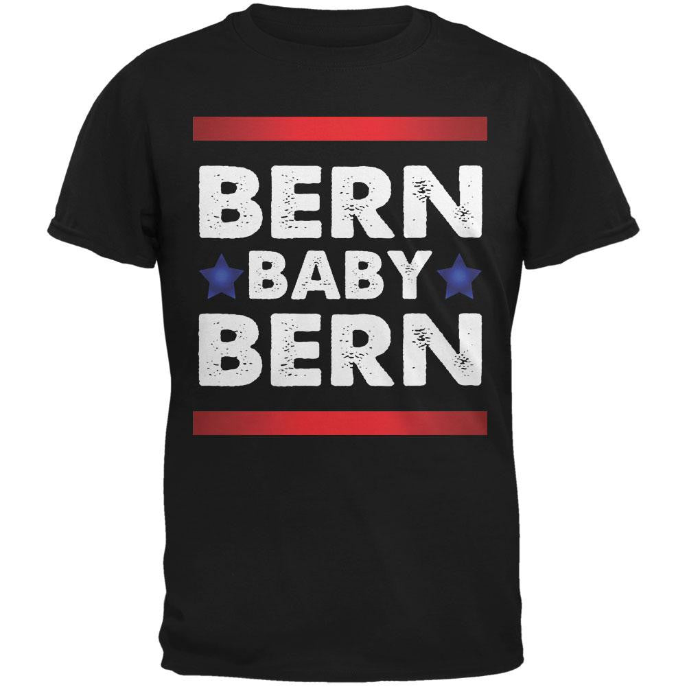 Election 2016 Bern Baby Bern Bernie Sanders Black Adult T-Shirt Men's T-Shirts Old Glory 2XL Black