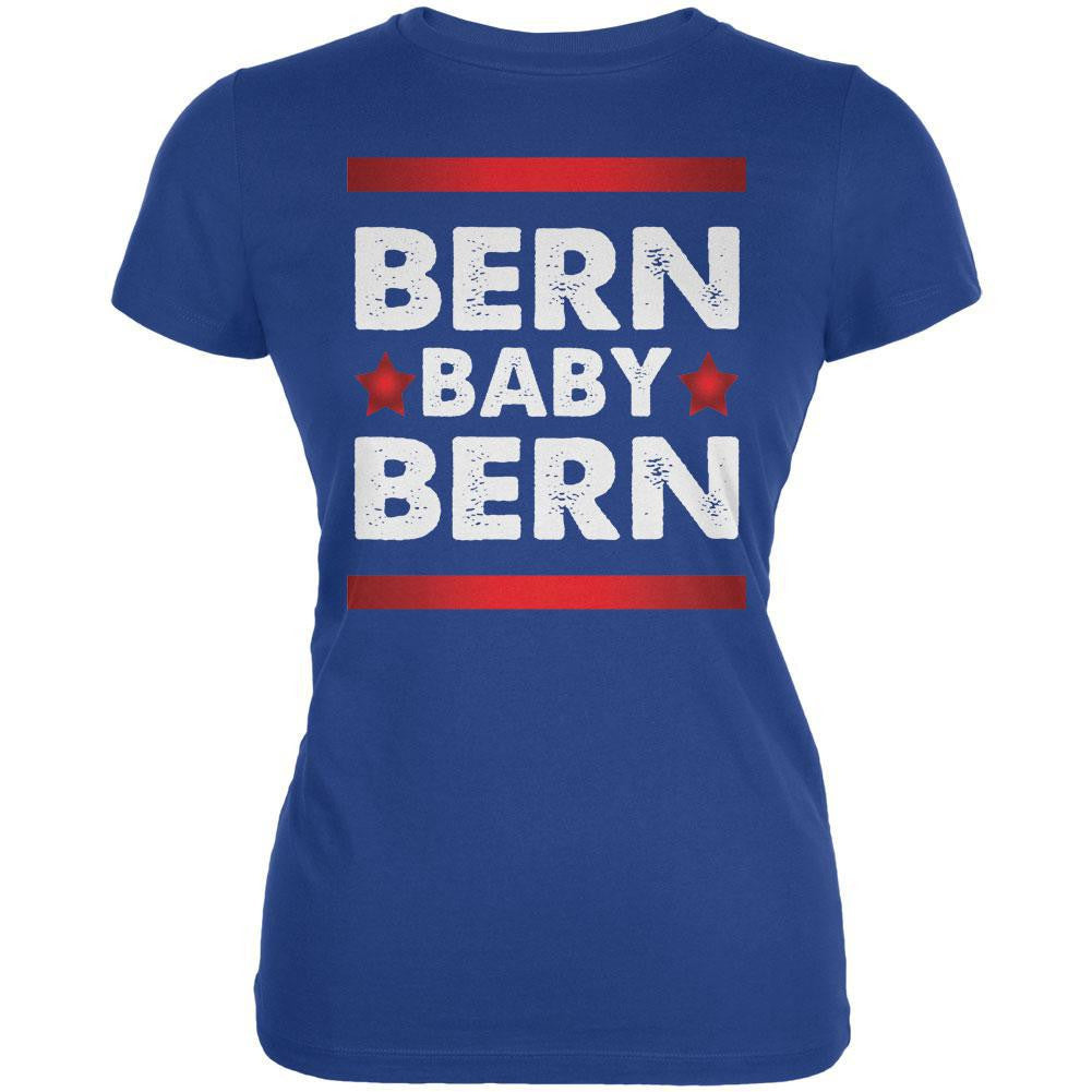 Election 2016 Bern Baby Bern Bernie Sanders Royal Juniors Soft T-Shirt Juniors T-Shirts Old Glory 2XL Blue