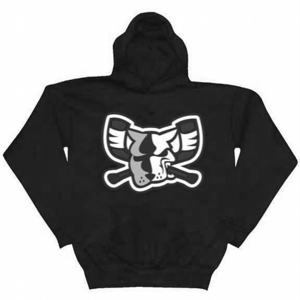 Richmond Riverdogs - Mono Mad Dog Black Hoodie Men's Hoodies Richmond Riverdogs MD Black