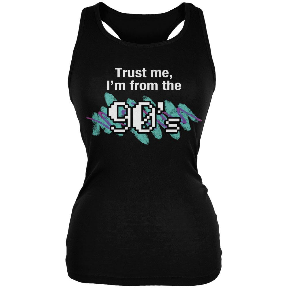 Trust Me I'm from the 90's Black Juniors Soft Tank Top Juniors Tank Tops Old Glory 2XL Black