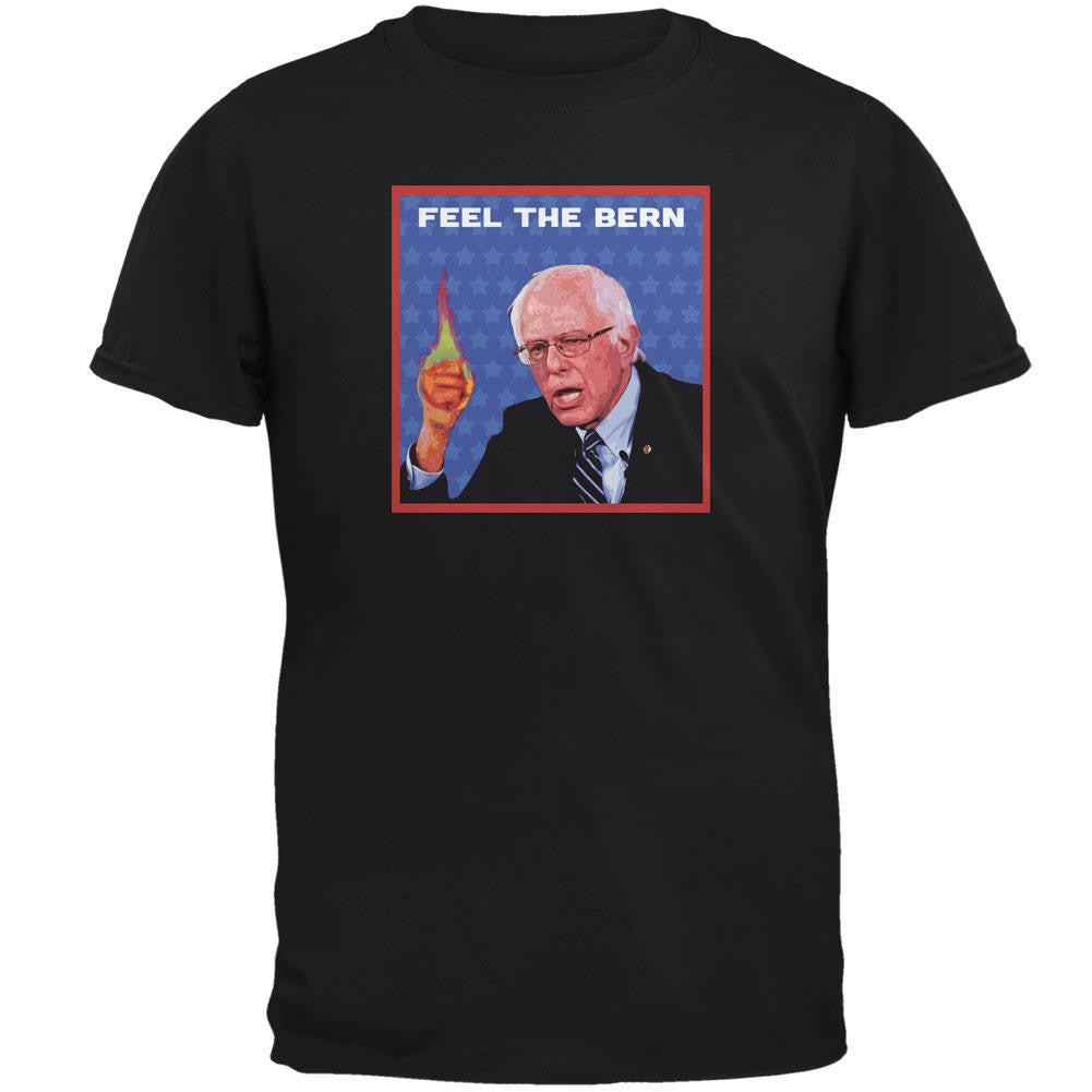 Election 2016 Star Spangled Bernie Black Adult T-Shirt Men's T-Shirts Old Glory 2XL Black
