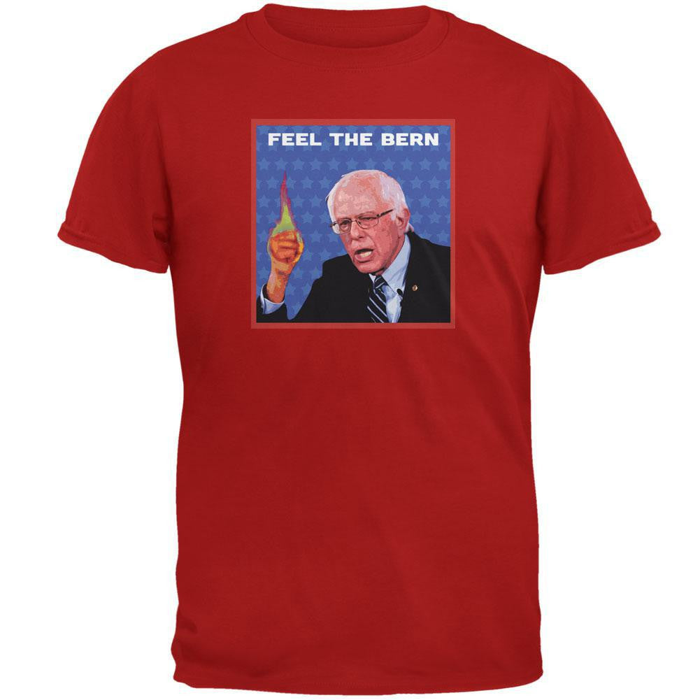 Election 2016 Star Spangled Bernie Red Adult T-Shirt Men's T-Shirts Old Glory 2XL Red