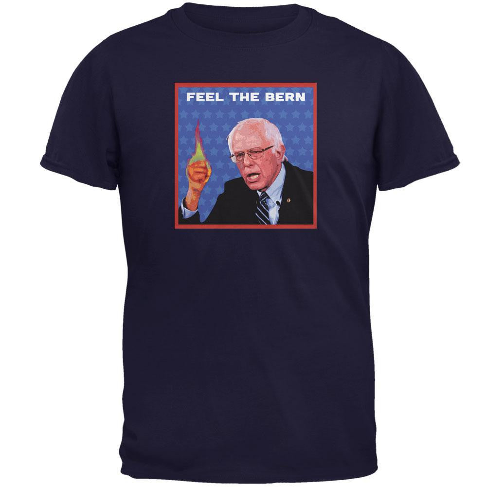 Election 2016 Star Spangled Bernie Navy Adult T-Shirt Men's T-Shirts Old Glory 2XL Blue