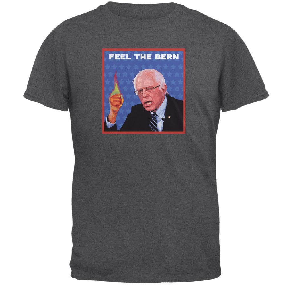 Election 2016 Star Spangled Bernie Dark Heather Adult T-Shirt Men's T-Shirts Old Glory 2XL Grey