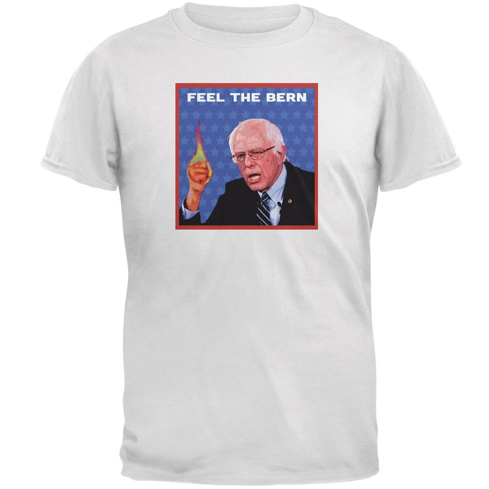 Election 2016 Star Spangled Bernie White Adult T-Shirt Men's T-Shirts Old Glory 2XL White